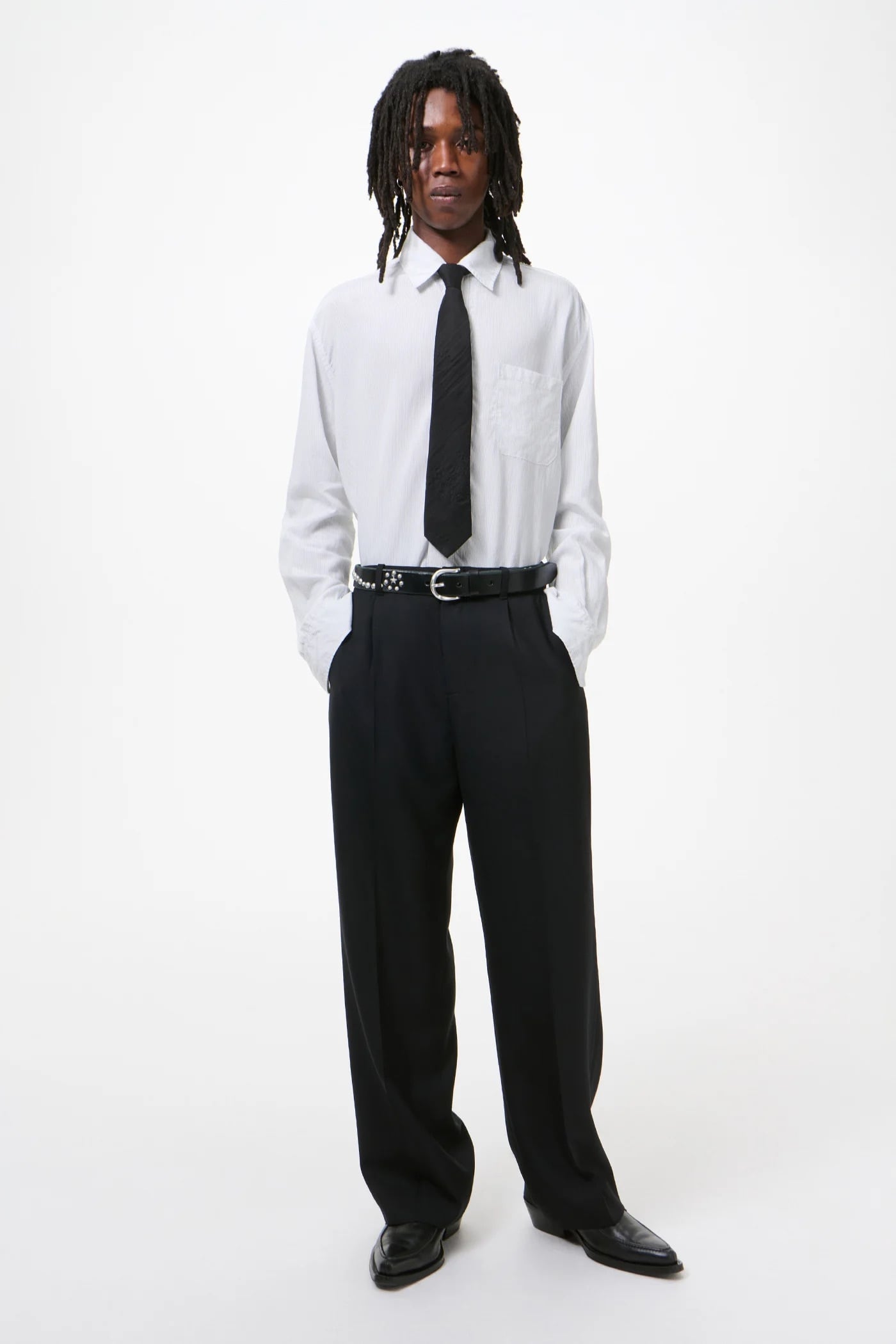 OUR LEGACY BORROWED CHINO Black Panama Wool M421BBPW | BEST