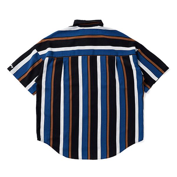 fourthirty】S/S STRIPE BIG SHIRT [ショートスリーブ ストライプ