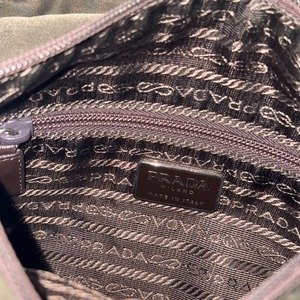 vintage PRADA dark green nylon shoulder bag