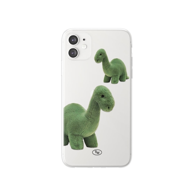 [TINY WEATHER] fluffy dino Jelly hard case 正規品 韓国 ブランド 韓国ファッション 韓国代行 スマホケース