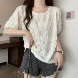 【送料無料】 トップス20代 3色 Tシャツ ロング丈 袖あり 半袖 Uネック Aライン フレア プルオーバー 薄手生地 立体感 くしゅくしゅ かわいい 大人可愛い 大人女子 こなれ感 シンプル カジュアル 大人 上品 おしゃれ お洒落 ラフ コンサバ ヘルシー 無地 夏 20代 30代 40代 レディース 女性用 ママ デート お出かけ お茶会 女子会 休日 演奏会 授業参観 着回し プチプライス カラバリ デイリーユース 普段使い ファッション コーデ スタイル 楽ちん 定番アイテム 着痩せ 大きめ