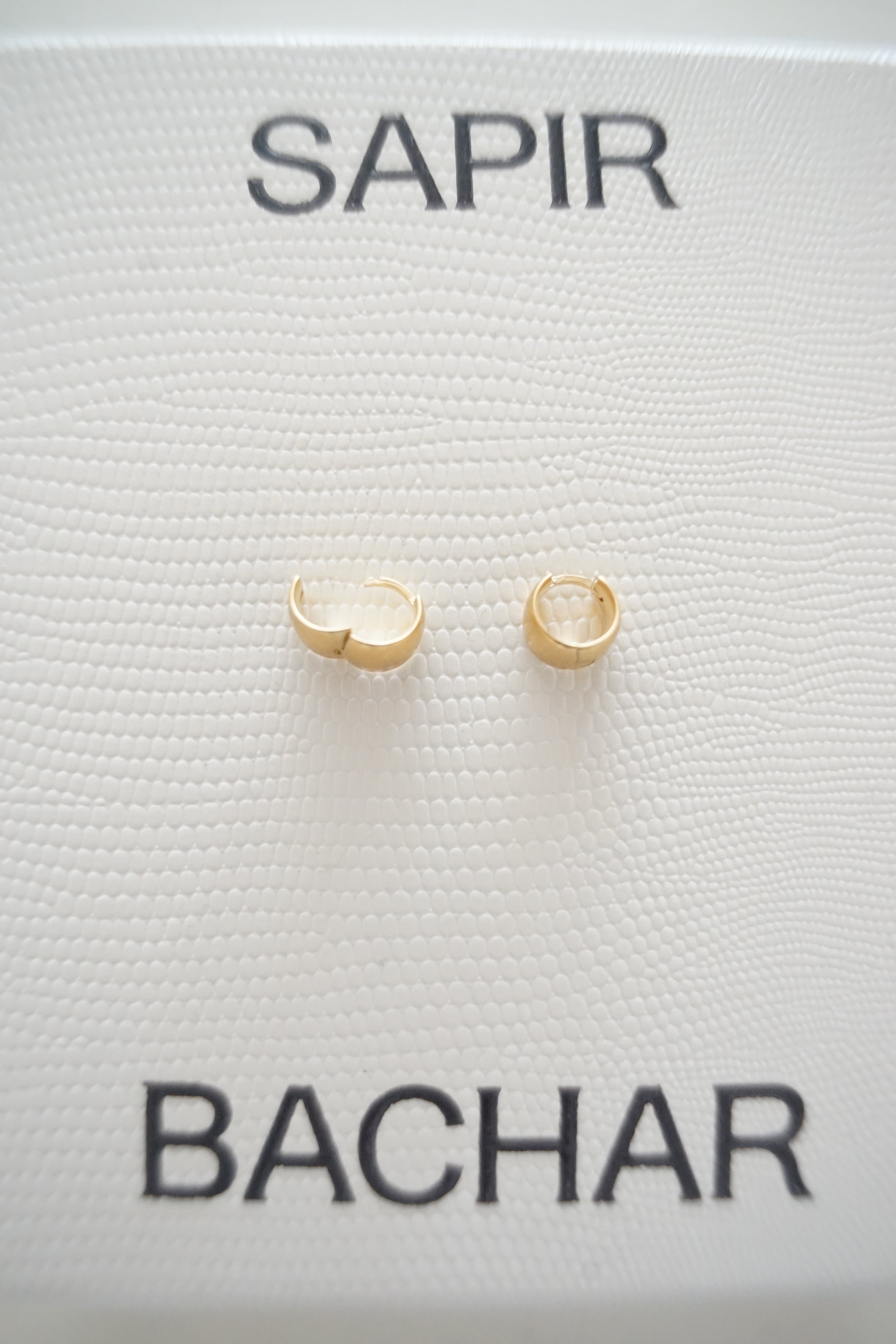 SAPIR BACHAR GOLD HELIX HOOPS (24K gold plated sterling silver