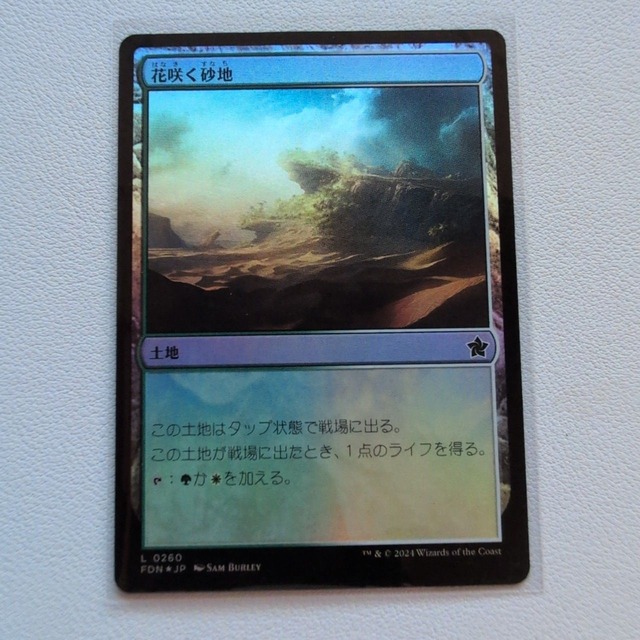 花咲く砂地【土地L. 0260. FDN. Foil. JP. 状態:B. シングルカード. マジック・ザ・ギャザリング 】