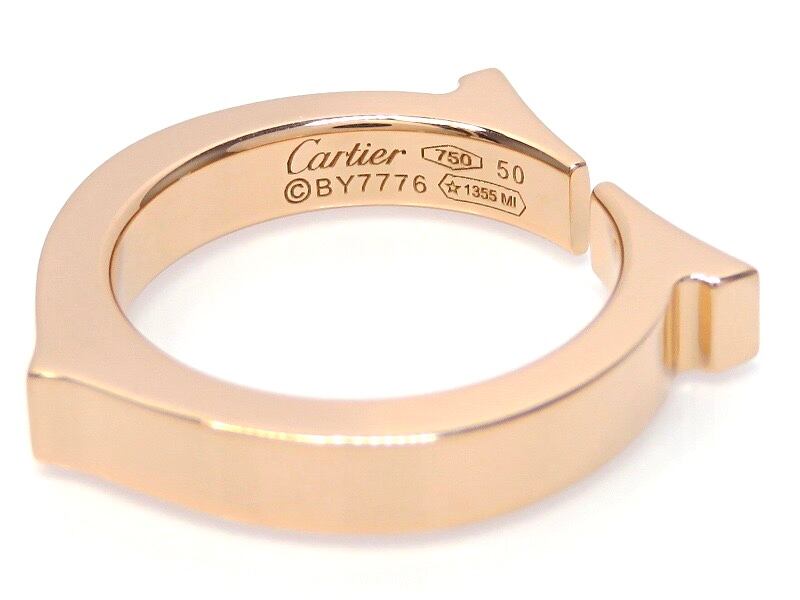 Cartier カルティエ 750 Cフラット リング ピンクゴールド-