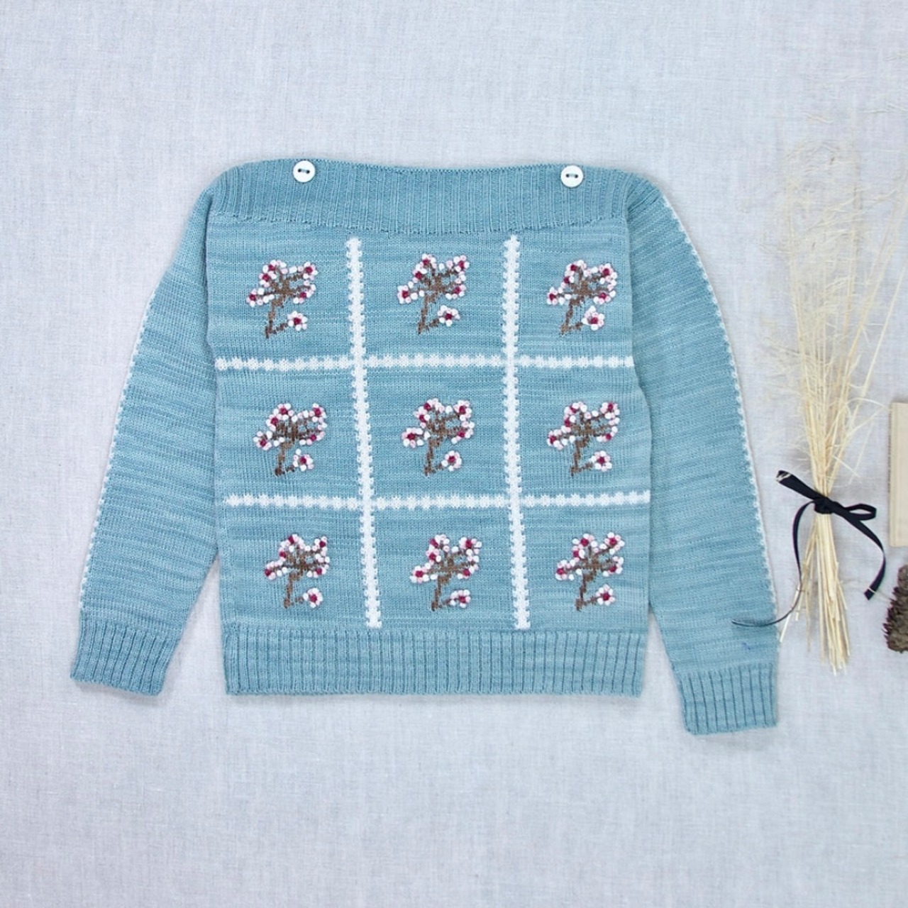 即納 ) 2.4.6y | queen anne's lace pullover | iver & isla - 4