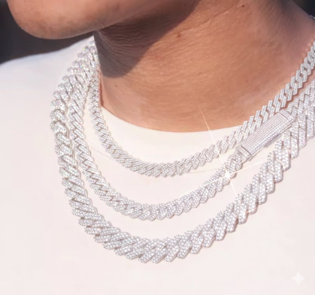 4mmモアサナイトテニスチェーン | Blackrock jewelry