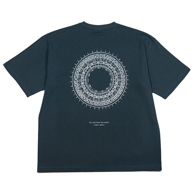 "INVISIBLE" 9.1oz ヘヴィウェイト・リラックスフィット S/S T-Shirts (ミッドナイトブルー）