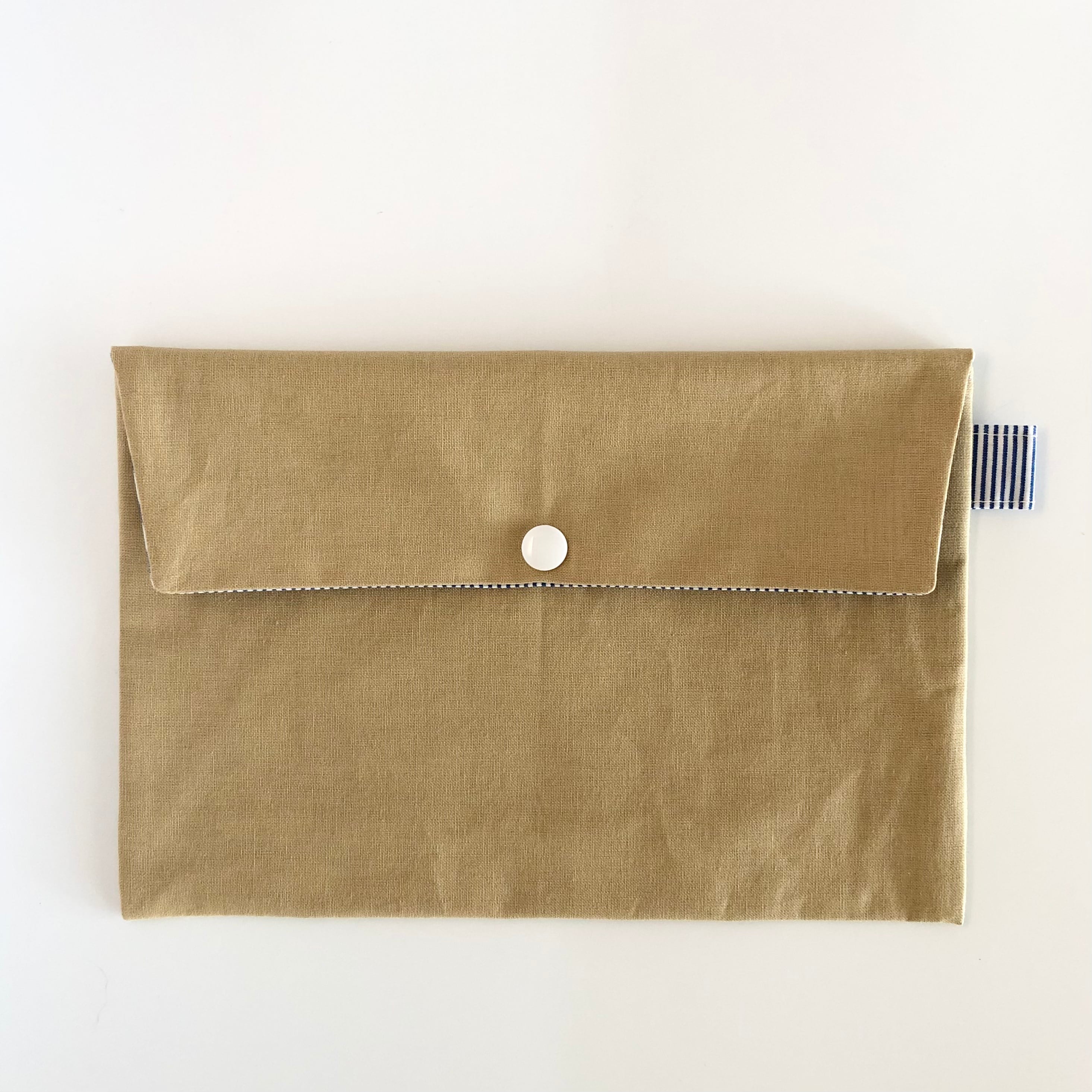 封筒型のコットンポーチ／A5 | .m.soften ハンドメイド雑貨