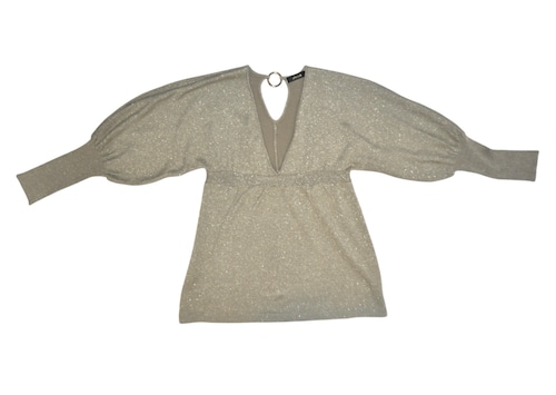 DoReMi Unique Series – gold lame knit dress