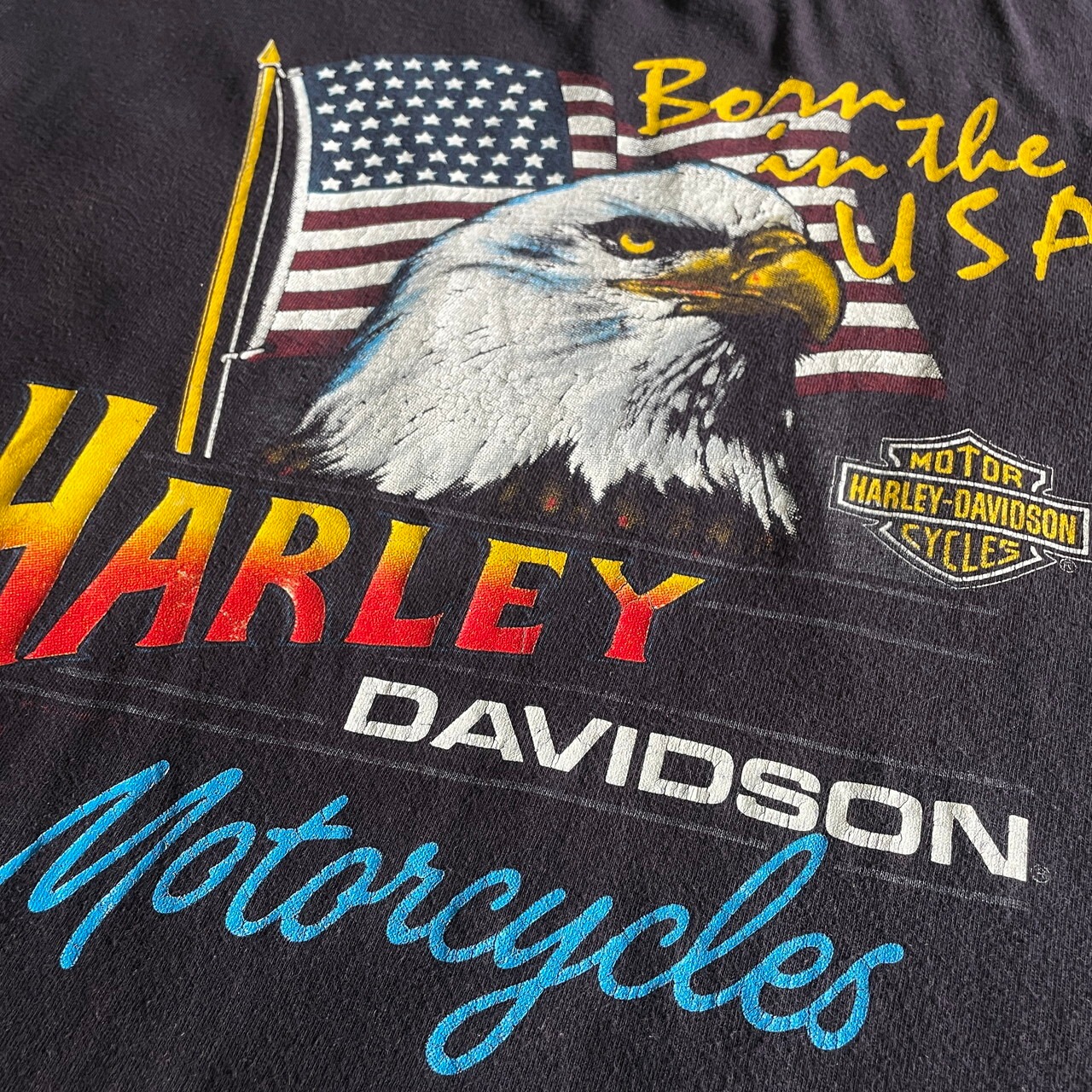 80年代 Harley-Davidson ハーレーダビッドソン イーグル ロゴプリント 