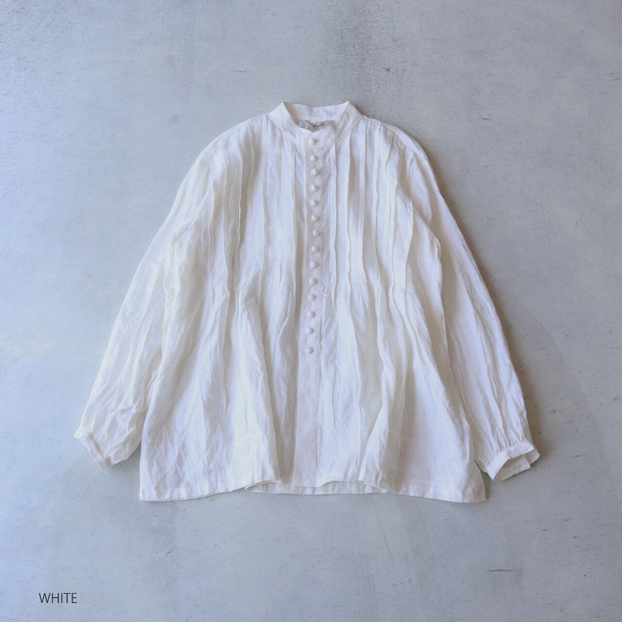 ICHI Antiquites * フレンチリネン ピンタック ブラウス [900313 