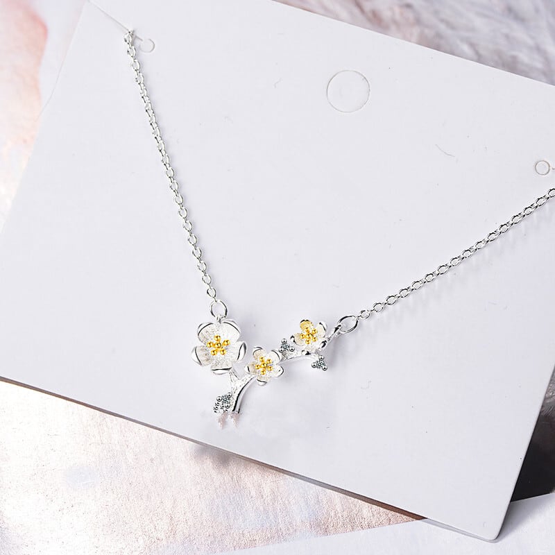 LUKENI かわいい女の子の花のペンダントネックレスジュエリー
