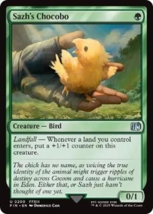 MTG《サッズのヒナチョコボ/Sazh's Chocobo(FIN)》英語 Foil