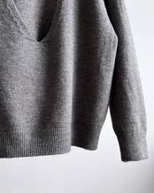 Deep u-neck knit & Vest T20348