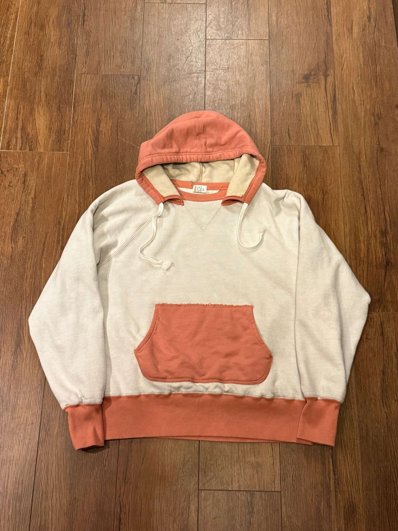 THREEFACE TWO TONE DOUBLE FACE AFTER HOODIE | vintage clothing twoface