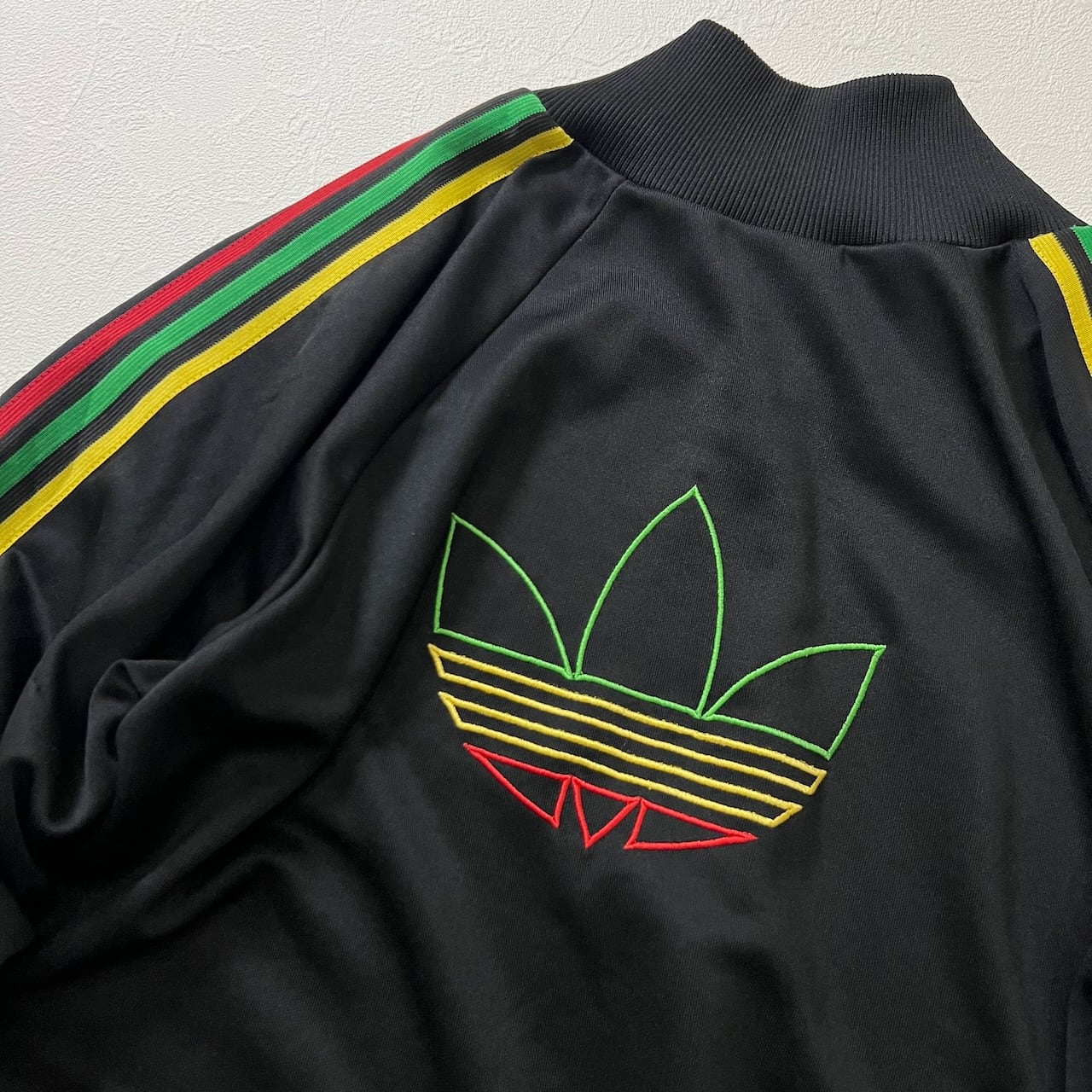 90s adidas トレフォイル バック刺繍 ラスタカラー ジャージ トラック