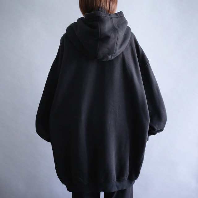 black 3XL super over size sweat parka