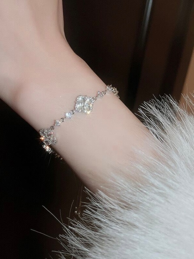 flower bijou stone bracelet