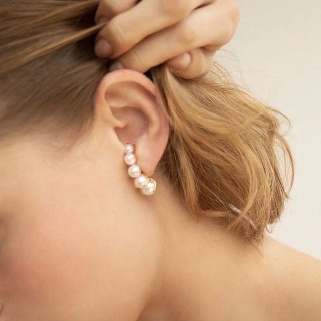 pearl design line earclip 〈a762〉