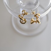 stainless twist pearl pierce