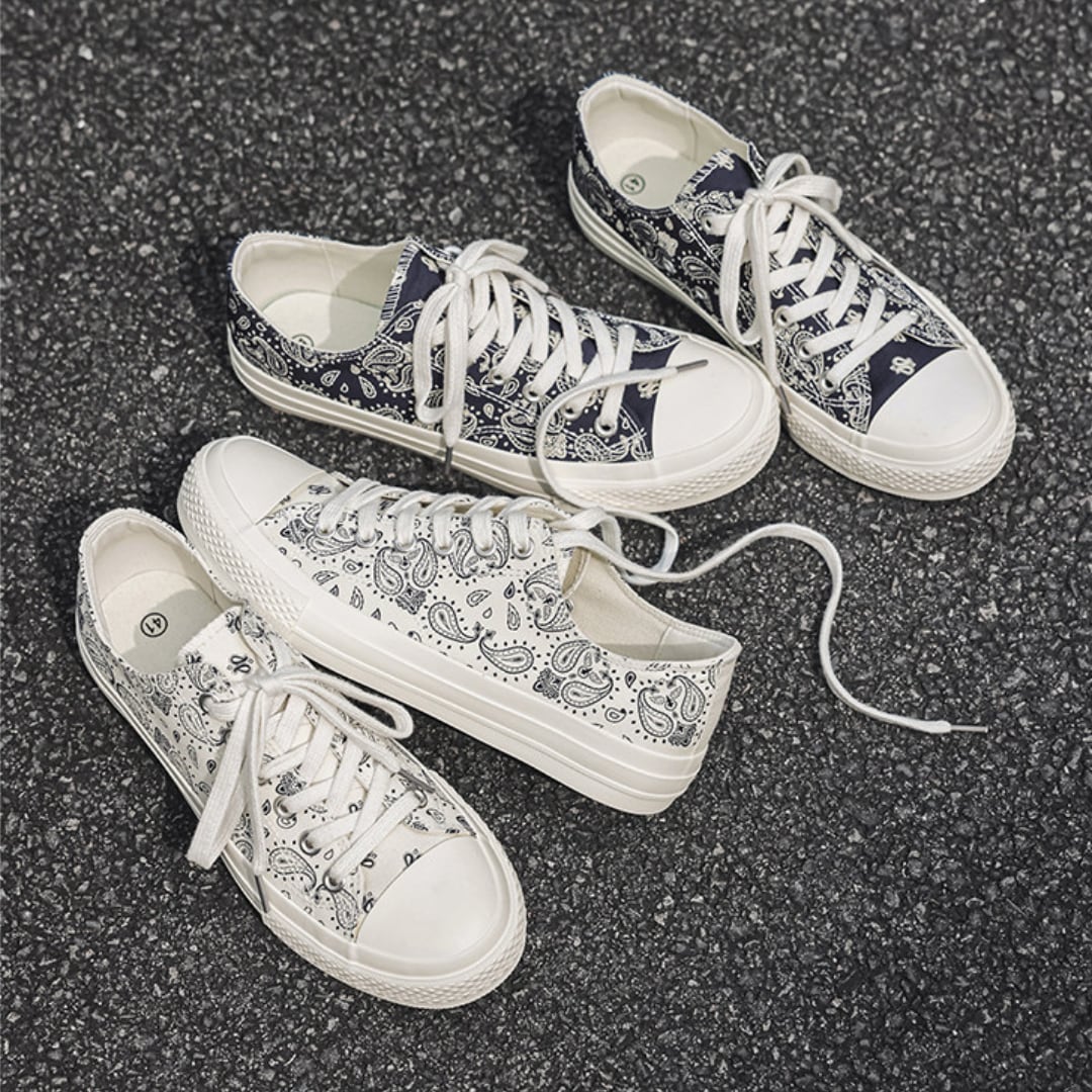 paisley print canvas sneakers(GV540)