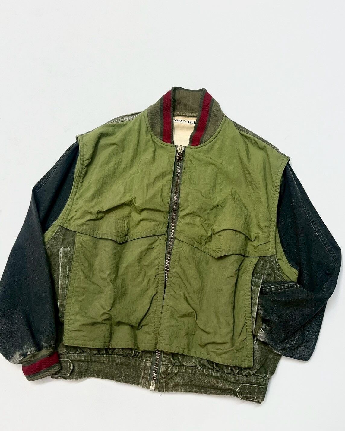80s BONEVILLE Switching Material Flight Jacket | VOLAR
