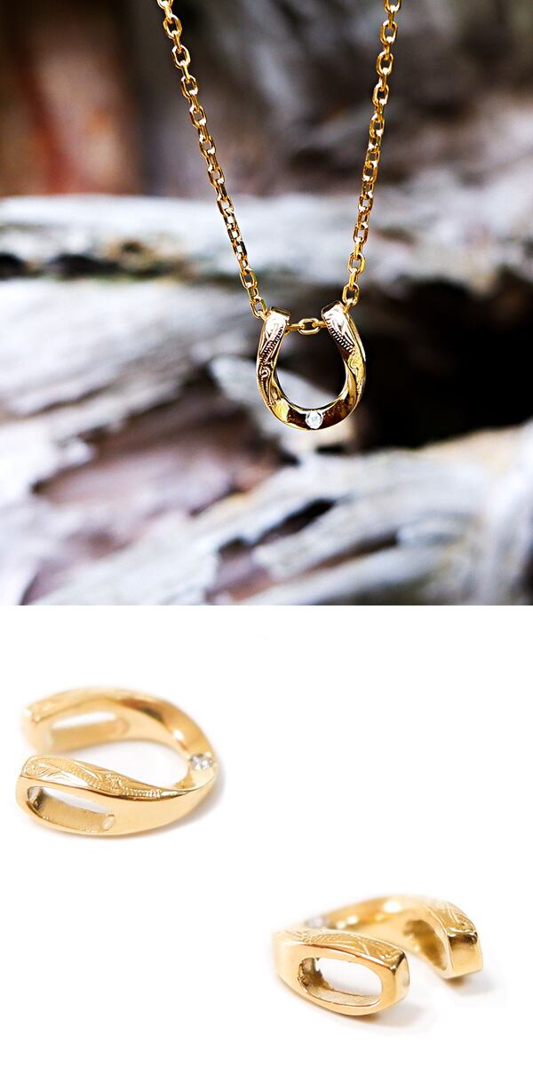 ハワイアンジュエリー ホースシュー 馬蹄 CZ ネックレス | Ao Hawaiian