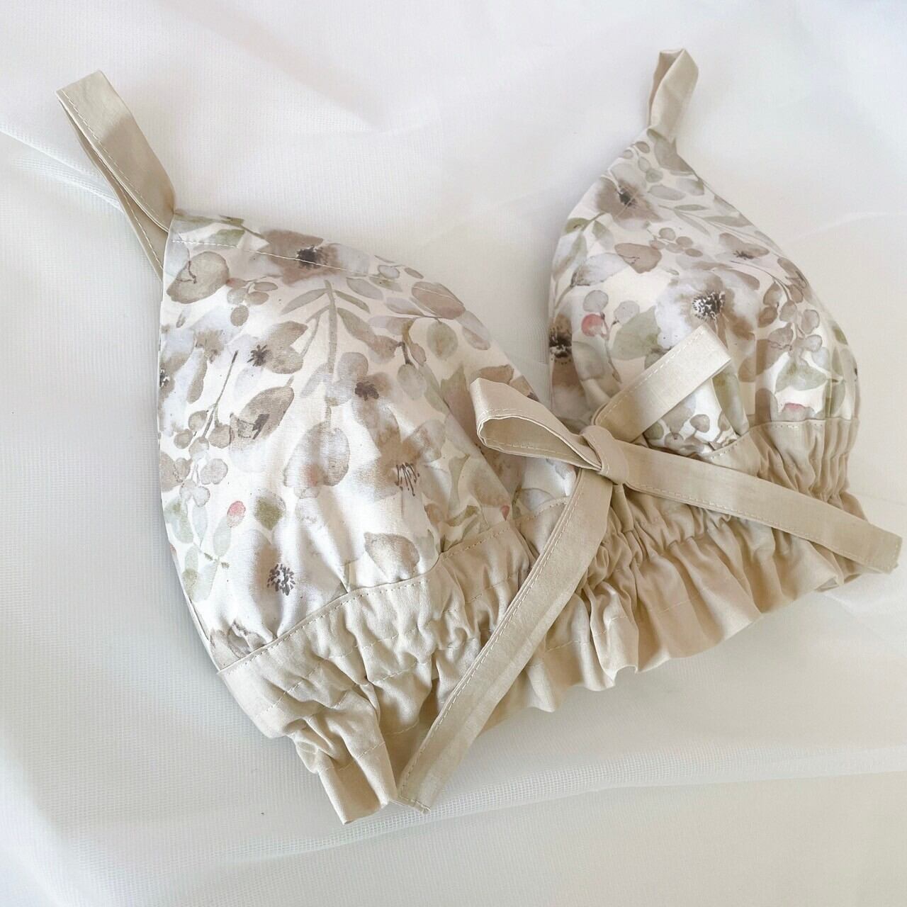 締め付けない下着 リラックスブラジャー＆ふんどしパンツセット《素肌