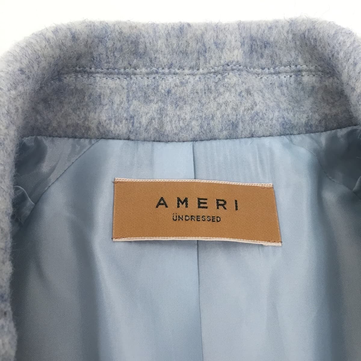 AMERI アメリ 20AW UNDRESSED BACK FLARE COAT Aラインロングメルトン 
