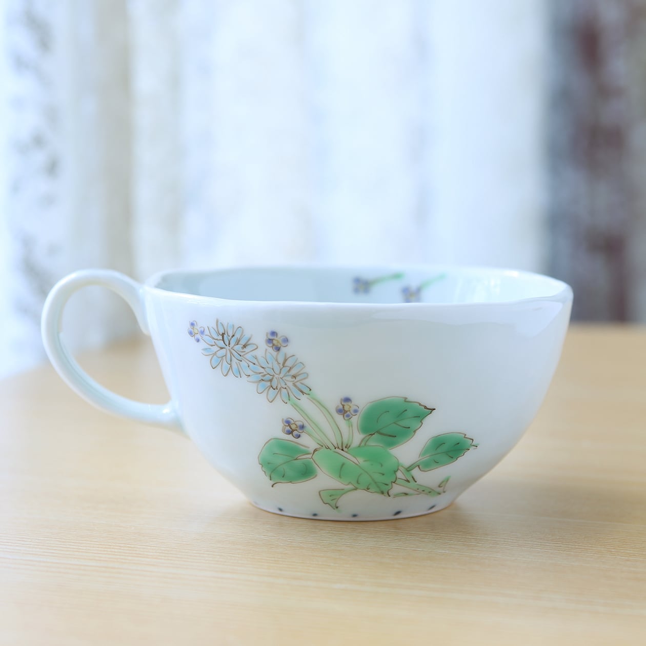 藍水「ヤマアジサイ カフェボール」 うつわ藍水（波佐見焼） | にっ