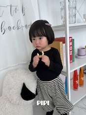 【取寄】PIPI ストライプパンツ|秋服|韓国子供服|26/AT