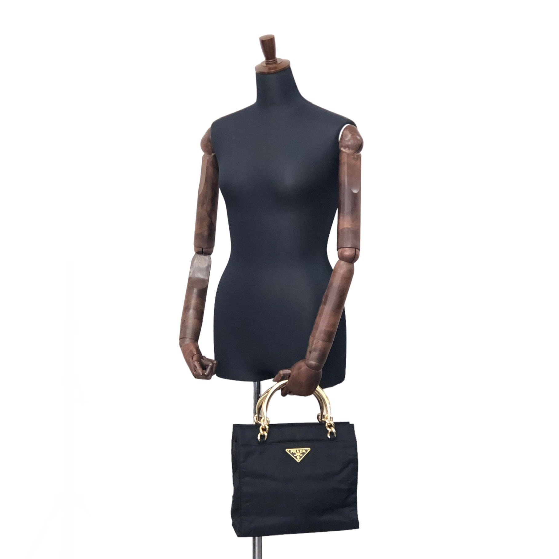 PRADA プラダ トライアングルロゴ ナイロン メタルハンドル