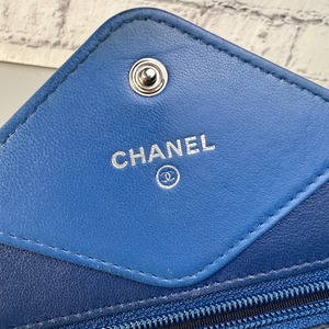 CHANEL シャネル ココマーク  レザー ショルダーバッグ ブルー A-10012