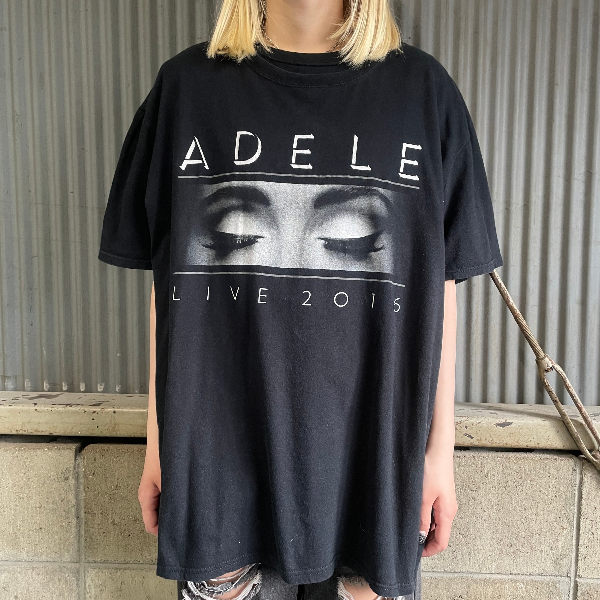 Adele 長袖Tシャツ XLサイズ ADELE アデル LIVE 2016 ツアー バンドTシャツ メンズXL 古着 バンT
