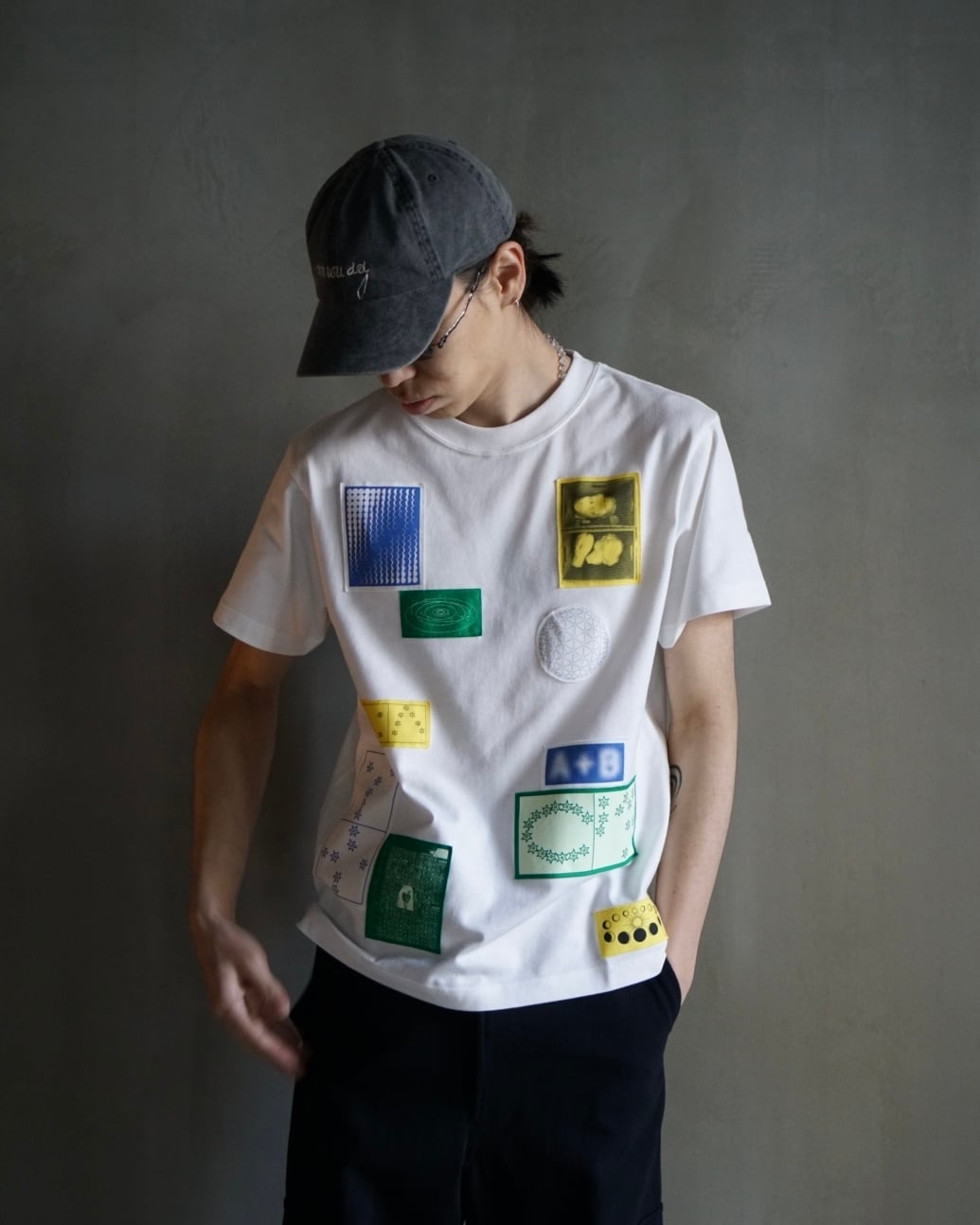 Fluss 【patch T-shirts -white-】