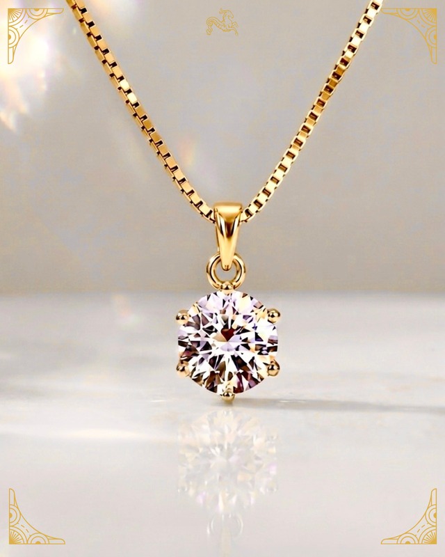 《進むべき道を照らして / お守り》光（ひかり）｜1粒ネックレス スターリングシルバー 18k仕上げ［A161］