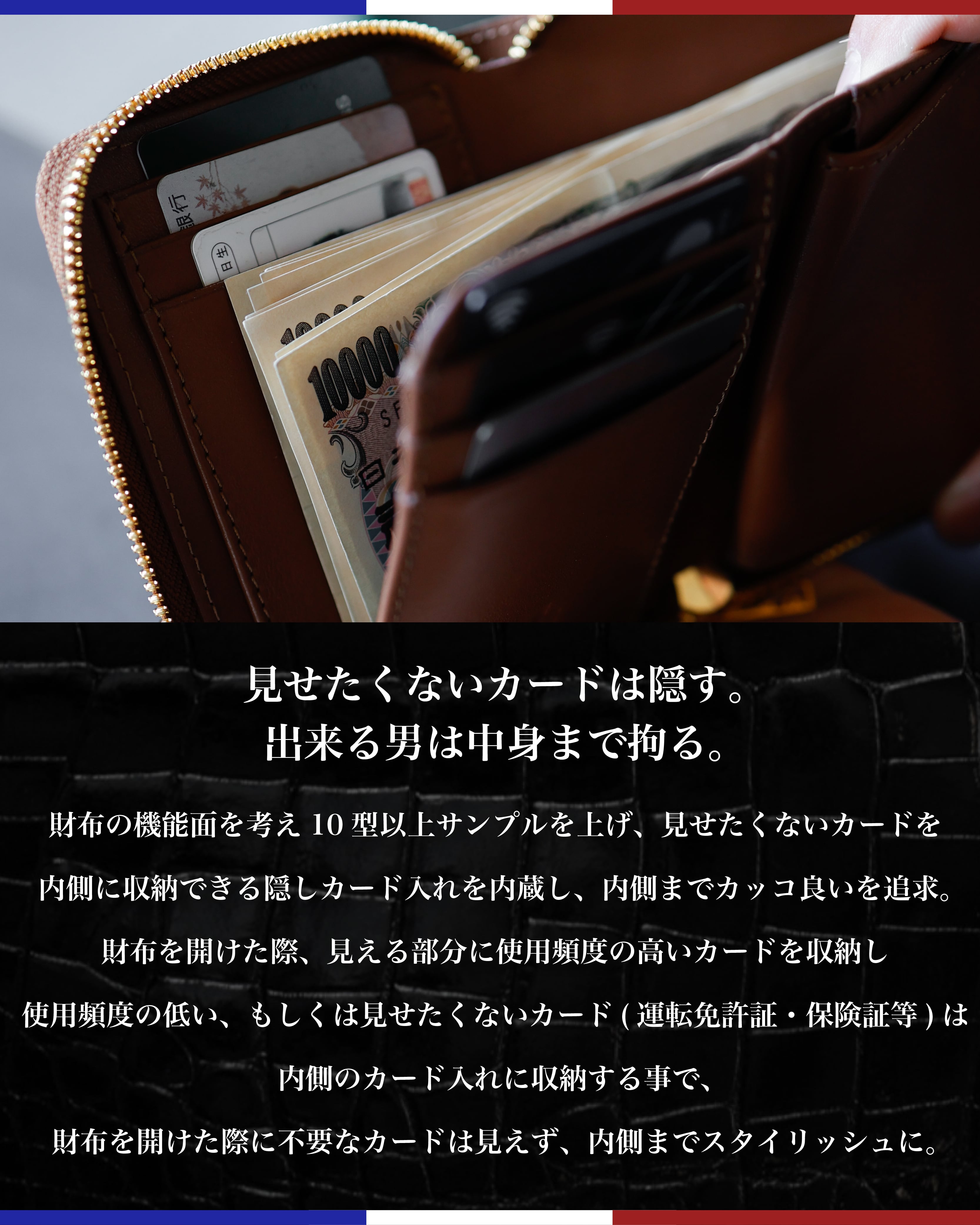 圧倒的高級感】Crocodile Porosus Middle Wallet【最高級ポロサス