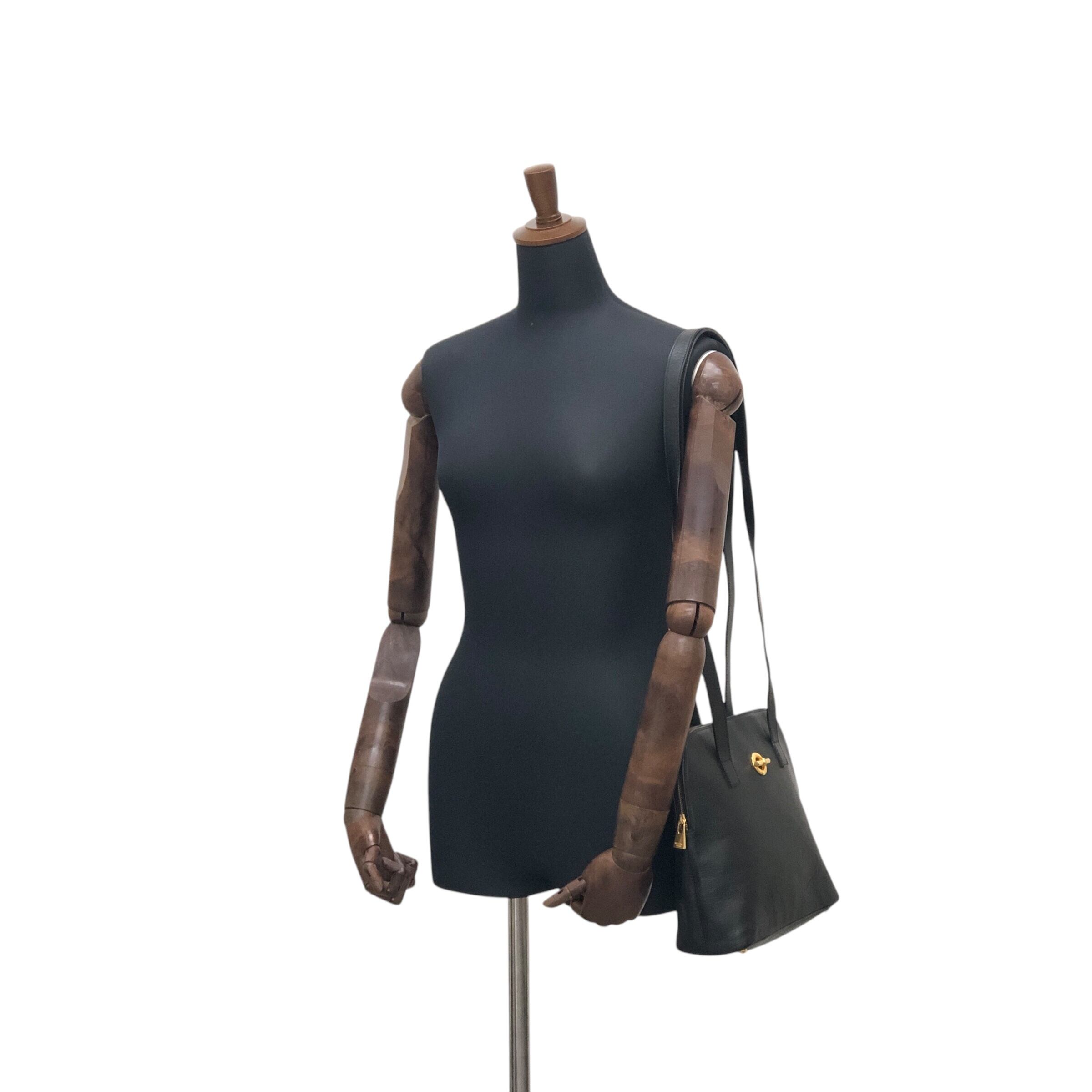 CELINE セリーヌ トートバッグ ブラック マンテル レザー vintage