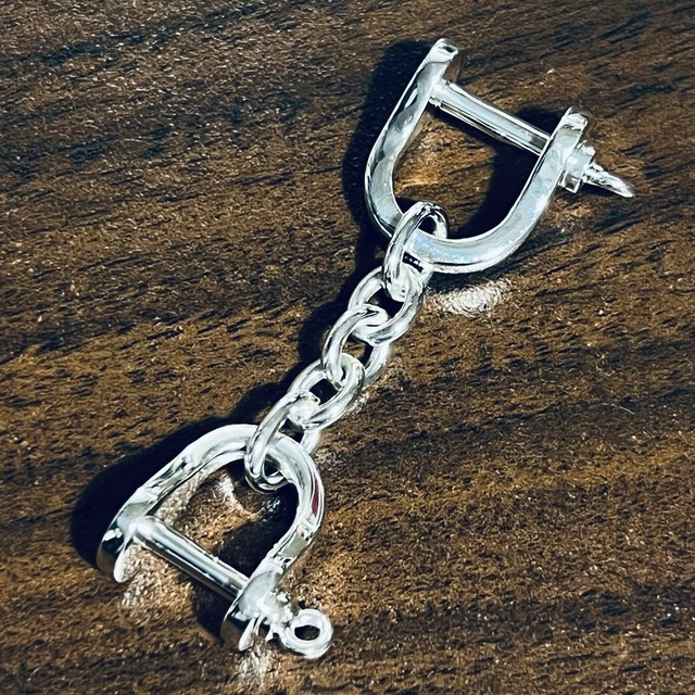 VINTAGE TIFFANY & CO. Double Shackle Key Chain Sterling Silver | ヴィンテージ ティファニー ダブル シャックル キー チェーン スターリング シルバー