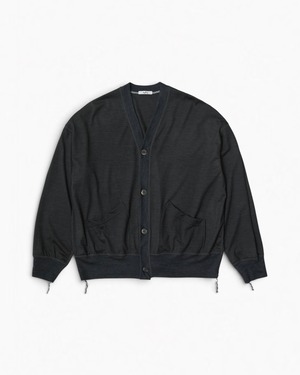 saby VINTAGE KNIT CARDIGAN- Super 100s Wool Jersey FAB - ASH GRY