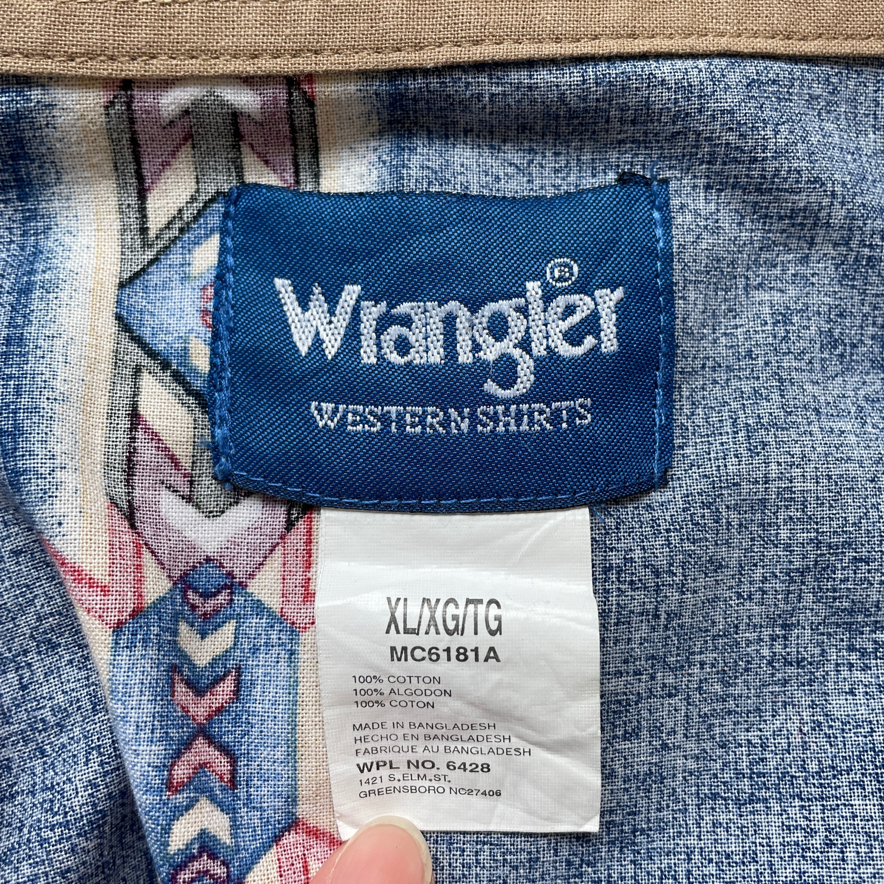 80s ラングラー ネイティブ柄  長袖ウエスタンシャツ Wrangler ラングラー ネイティブ柄 長袖 ウエスタンシャツ