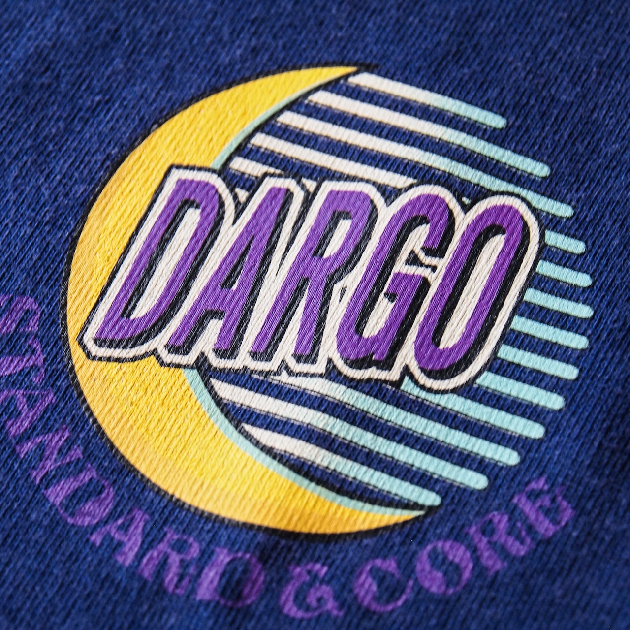 【DARGO】"Moon Logo" 6onz Sun Fade T-shirt(NASU NAVY)