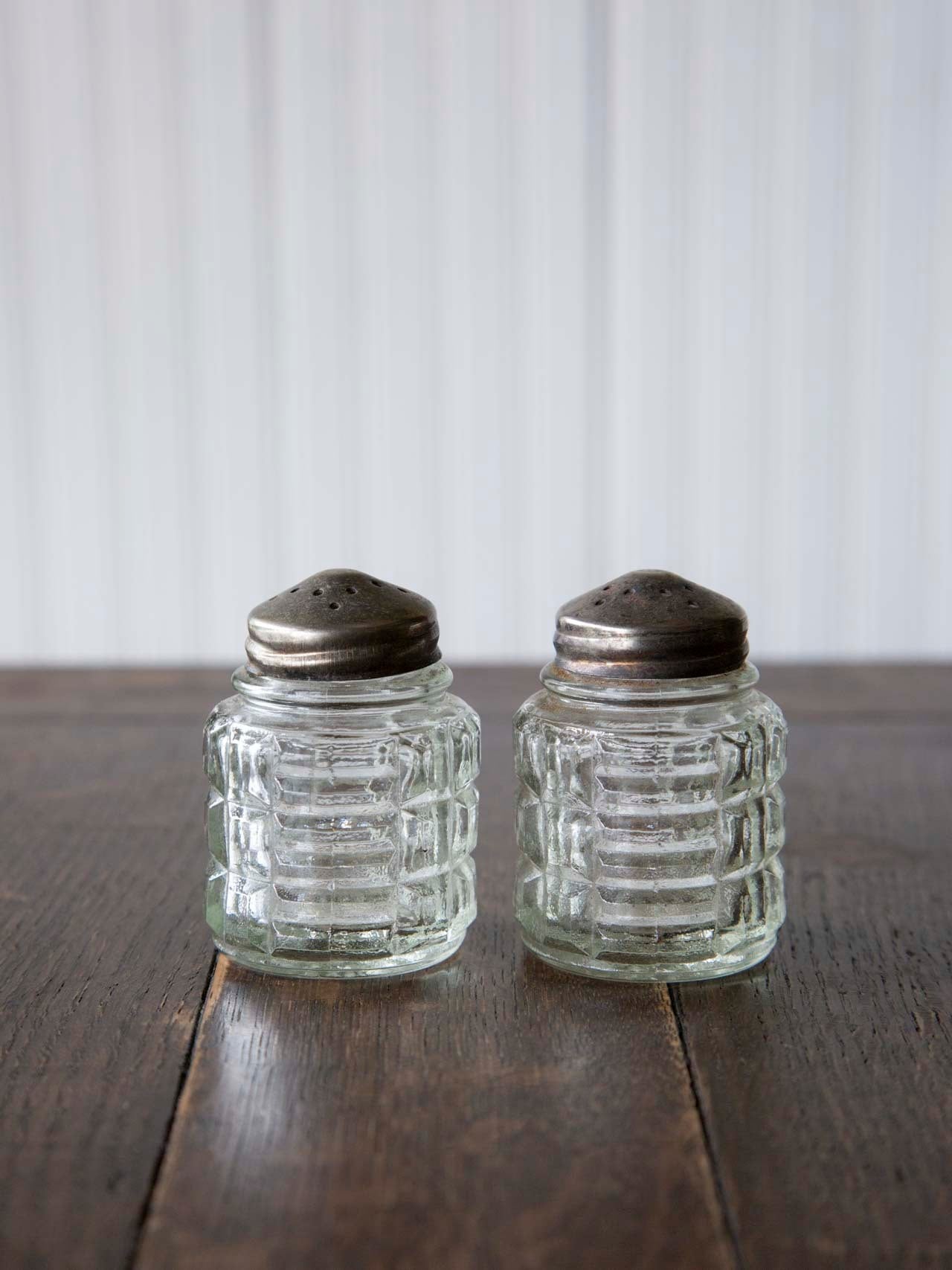 アンティークカットガラスジャー2set England<ガラス瓶・調味料入れ・イギリスアンティーク>