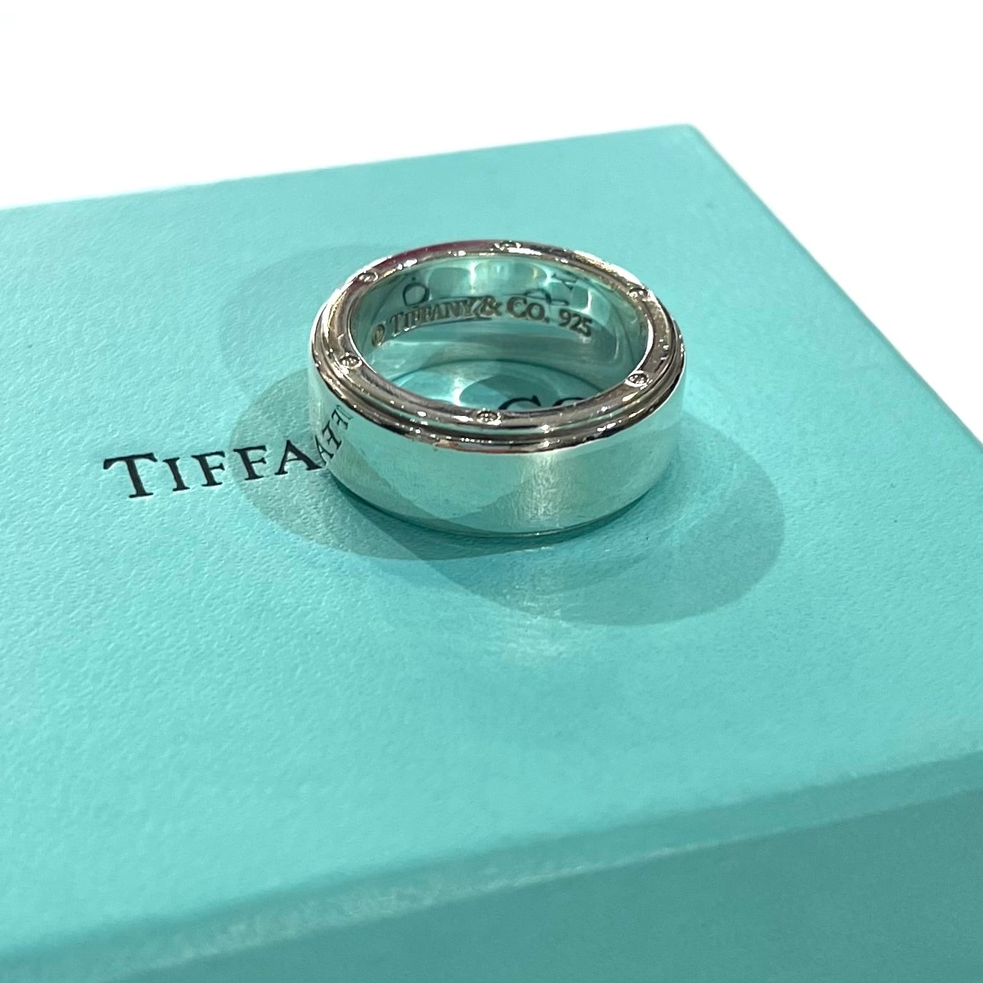 TIFFANY&CO.】2278洗練。メトロポリス リング 19号／幅1.1cm／ワイド