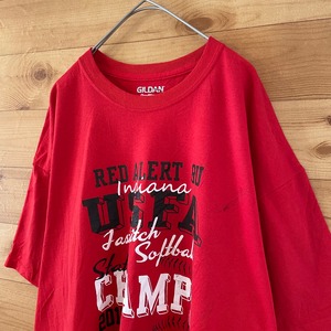 【GILDAN】野球 バックプリント Tシャツ XL オーバーサイズ US古着 アメリカ古着