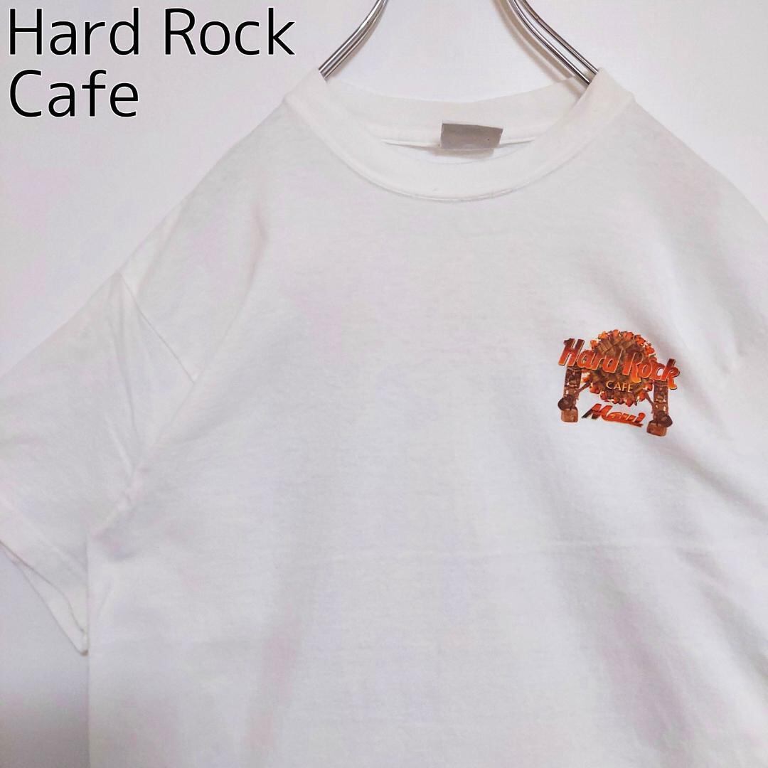 【激レア】ハードロックカフェ☆tシャツ  USA製　00s ギター　ワンポイント