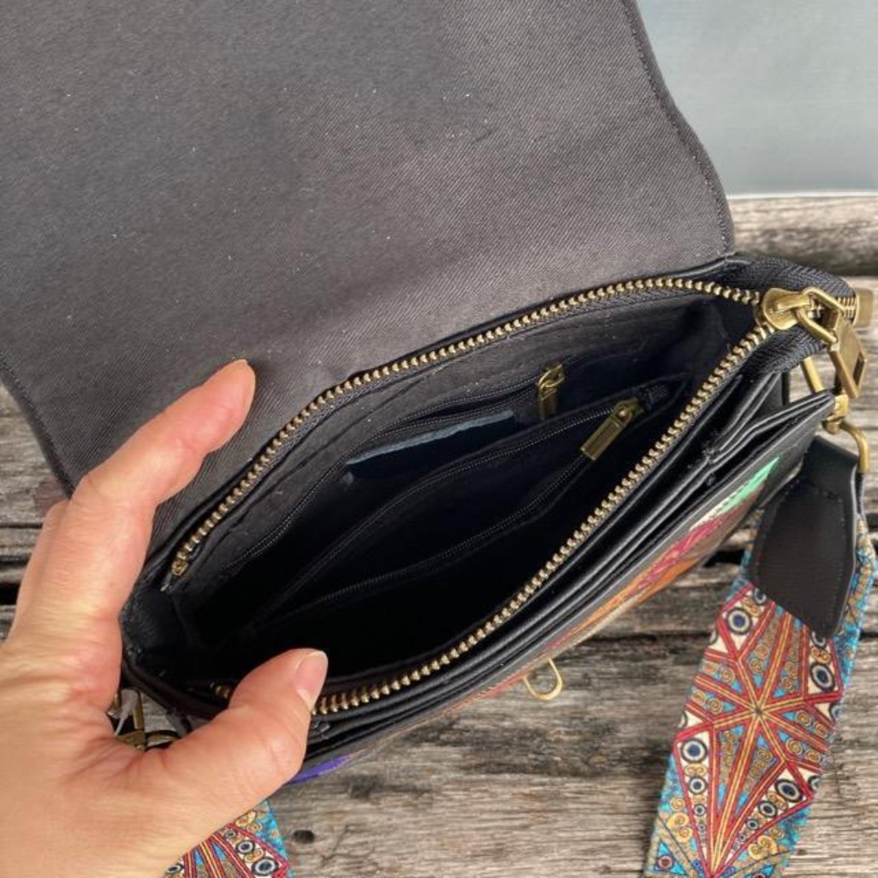 Topanga Bag　パッチワークレザーメッセンジャーバッグ