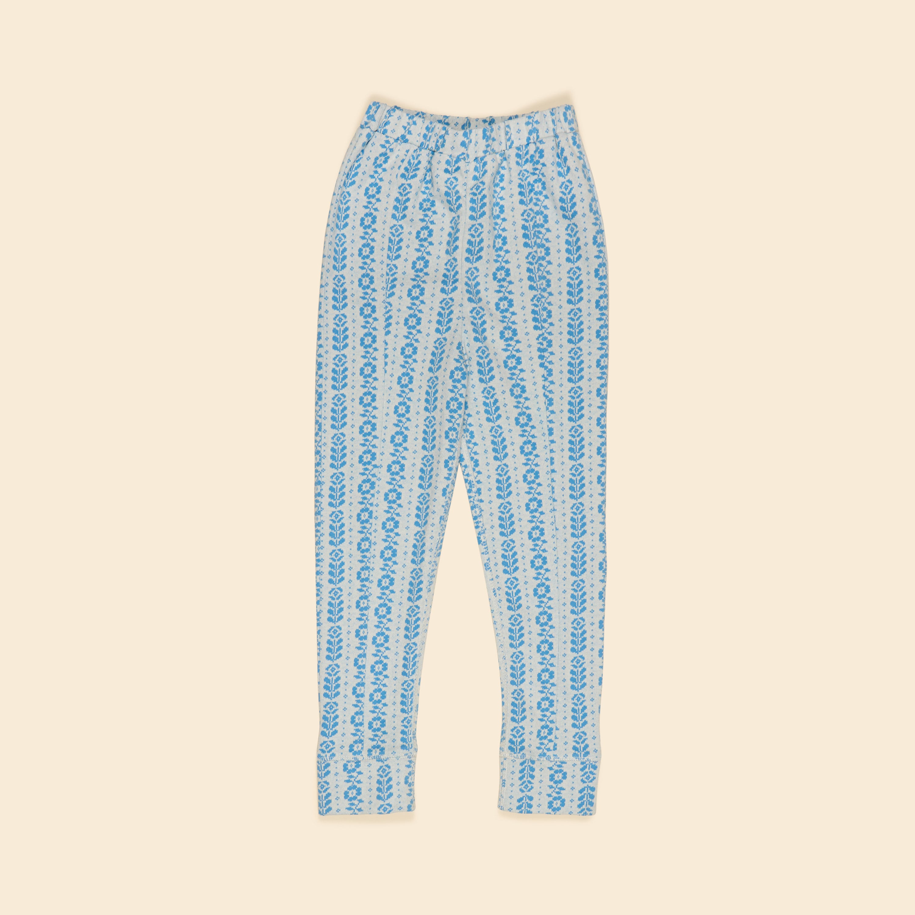 【APOLINA】26 FW Sandy Slim Jersey Pant - Nordic Floral Jacquard