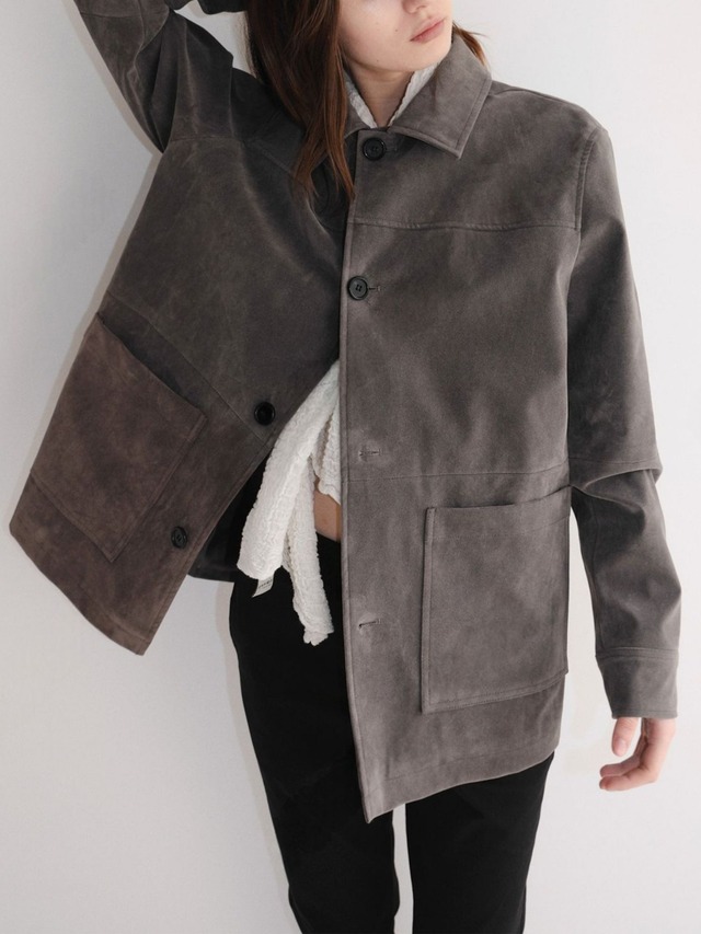 Suede Collar Work Jacket