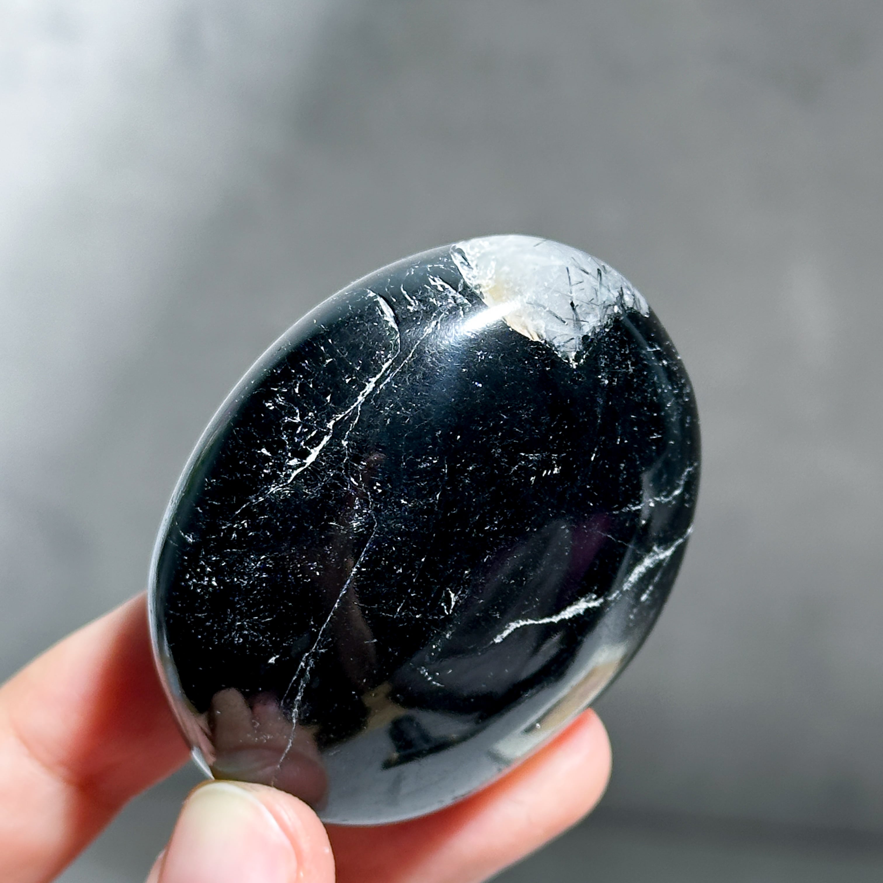 ブラックトルマリン パームストーン44◇ Black Tourmaline ◇天然石